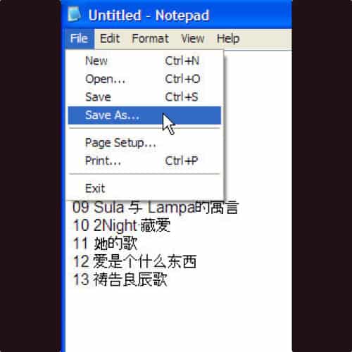 Finding the titles of the Chinese MP3 files