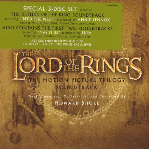 The Lord of the Rings Motion Picture Trilogy Soundtrack Album Art Covers